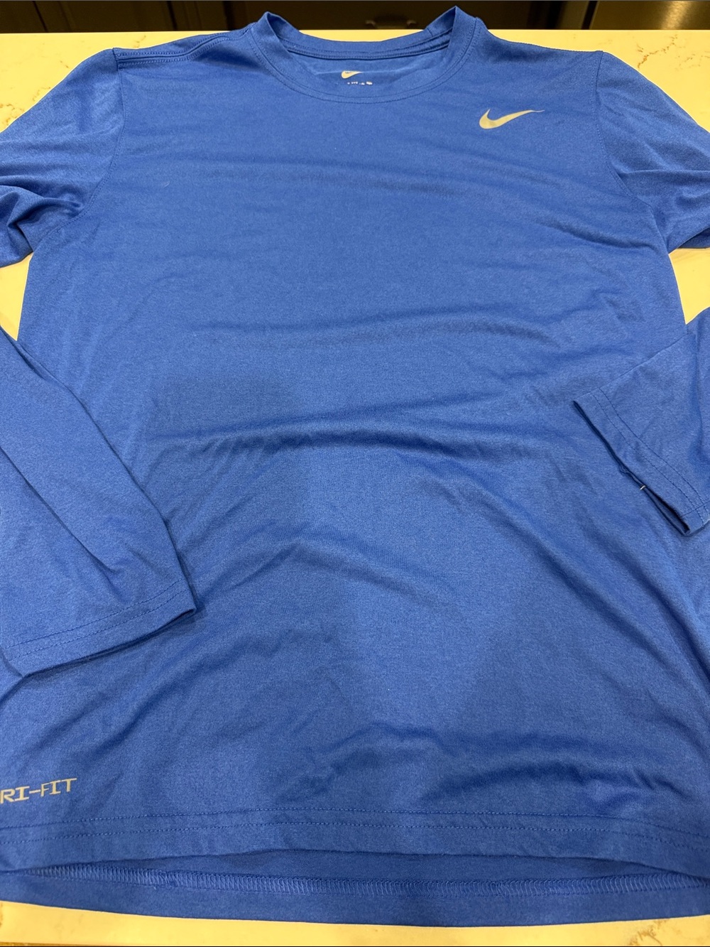 Nike Long-Sleeve Dri-FIT Athletic Shirt - Royal Blue